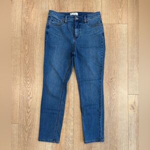 Free People Skinny Ankle Jeans W29 25.5” Inseam Mid Rise Blue Stretch Denim